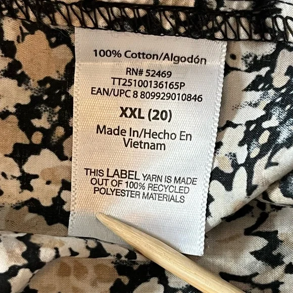 Time and Tru XXL (20) Ditsy Daisy Floral Mini Dress with Flutter Sleeves - Picture 13 of 16